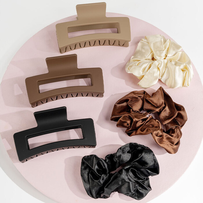 Set skranci gumica i šnalica za kosu Brushworks - Kozmo - 5056683104479