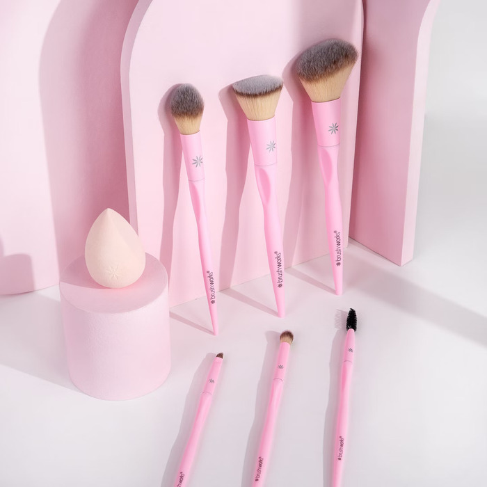Set četkica za lice i oči sa sunđerom Must-Have Brushworks Kozmo - 5056683105407 