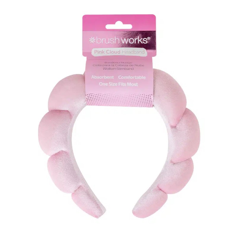 Roze rajf za kosu za sminkanje i skincare rutinu BRUSHWORKS 
