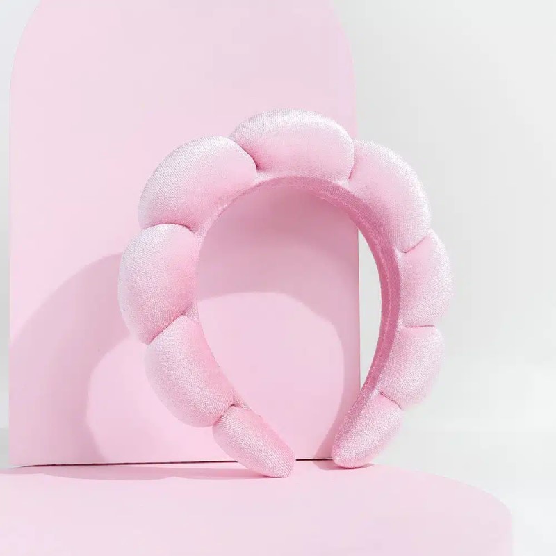 Roze rajf za kosu za sminkanje i skincare rutinu BRUSHWORKS 