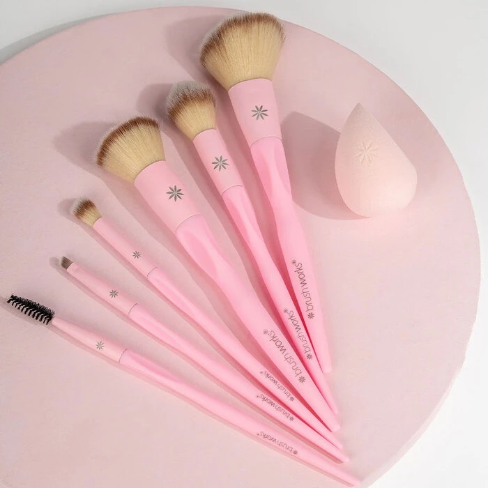 Set četkica za lice i oči sa sunđerom Must-Have Brushworks Kozmo - 5056683105407 