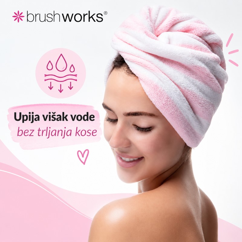 Turban za kosu od mikrofibera 2 kom Brushworks