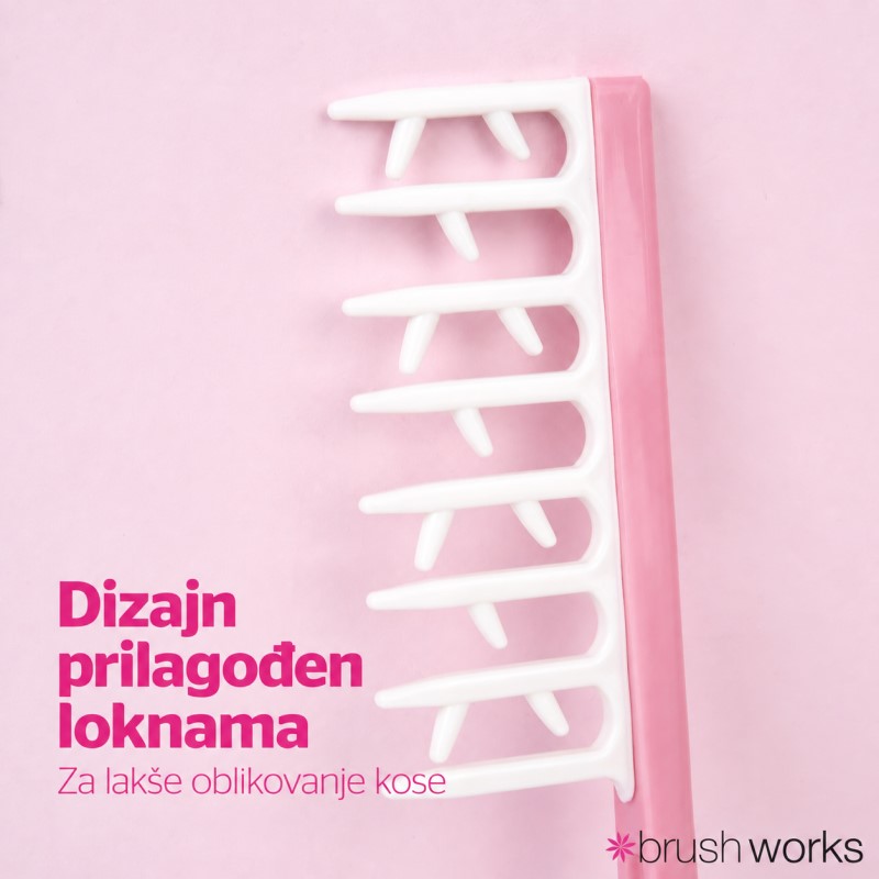 Češalj za oblikovanje lokni BRUSHWORKS 