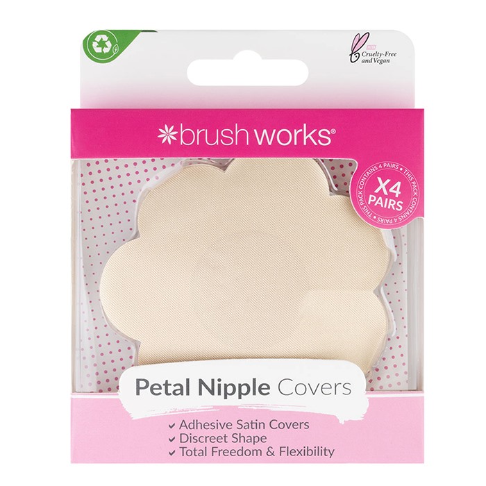 Satenski Prekrivači Za Bradavice U Boji Kože U Obliku Cveta | BRUSHWORKS |Kozmo Shop Online