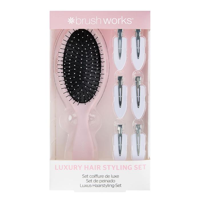 Luksuzni ružičasti set za oblikovanje kose 5060903874646 | Brushworks | kozmo.rs