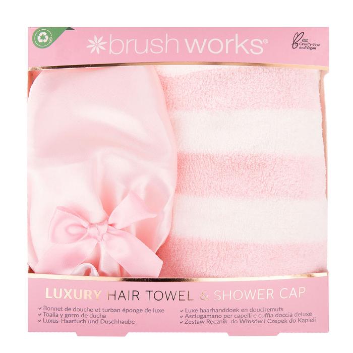 Luksuzni set peškir i kapa za tuširanje 5060455148370 | Brushworks | kozmo.rs