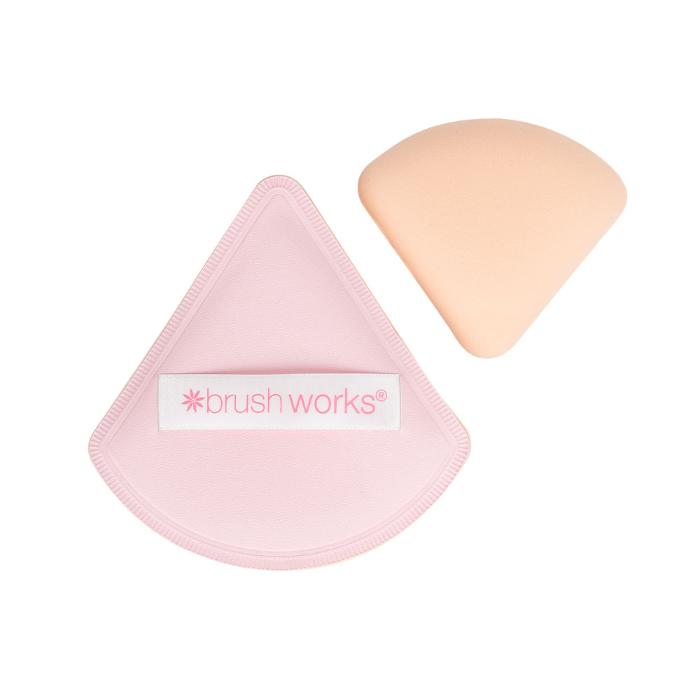 Trouglasti sunđer za nanošenje pudera 2 kom. 5056682800464 ∣ Brushworks ∣ kozmo.rs