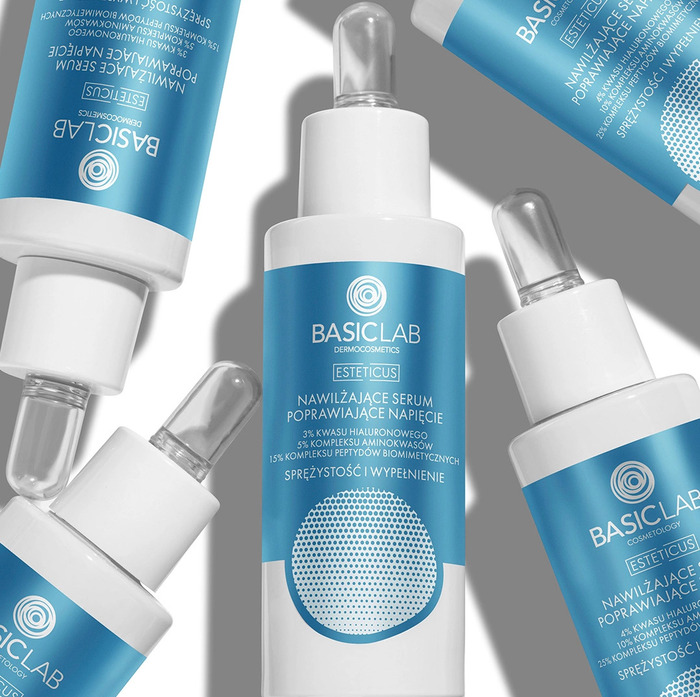 BasicLab Anti-age serum za lice sa hijaluronskom kiselinom i peptidima | Kozmo - 5904639174079 