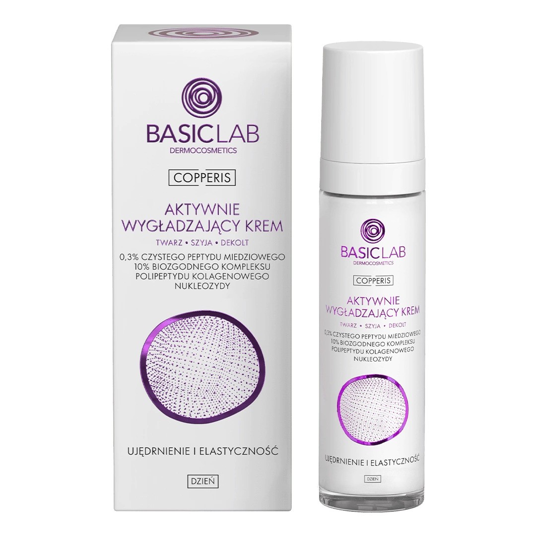 BasicLab Anti-age dnevna krema za lice sa bakarnim peptidima 0,3% protiv bora - 5904639175427 - Kozmo