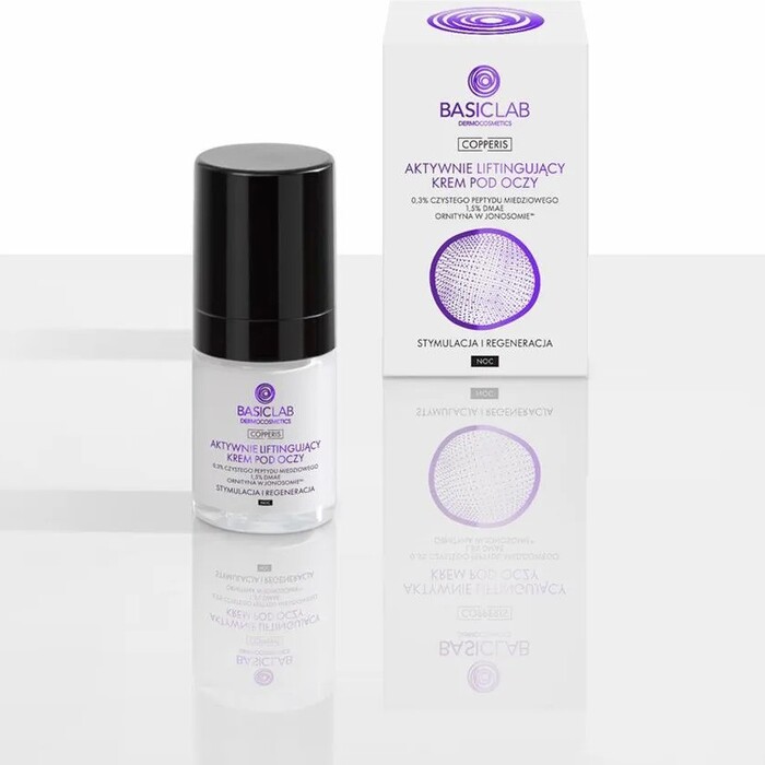 Basic Lab Anti-age noćna lifting krema za područje oko očiju sa bakarnim peptidima 0,3% 18ml - 5904639175472 - Kozmo