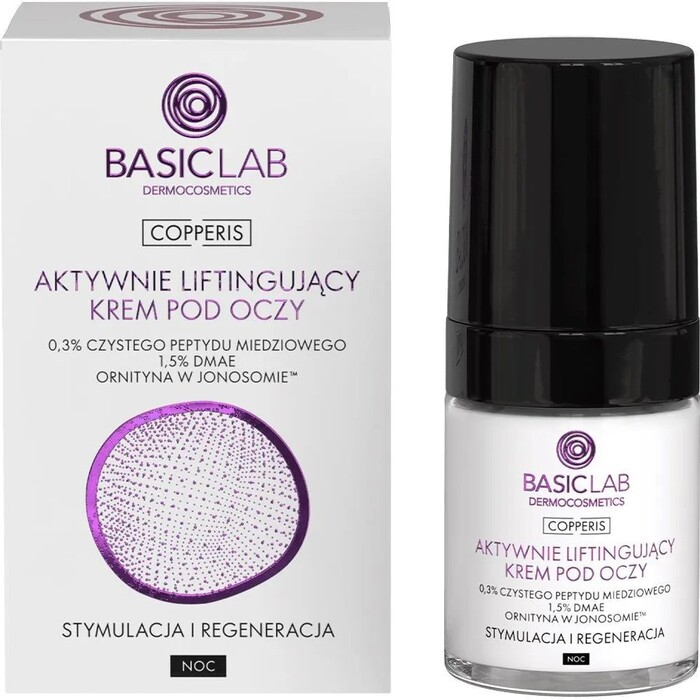 Basic Lab Anti-age noćna lifting krema za područje oko očiju sa bakarnim peptidima 0,3% 18ml - 5904639175472 - Kozmo