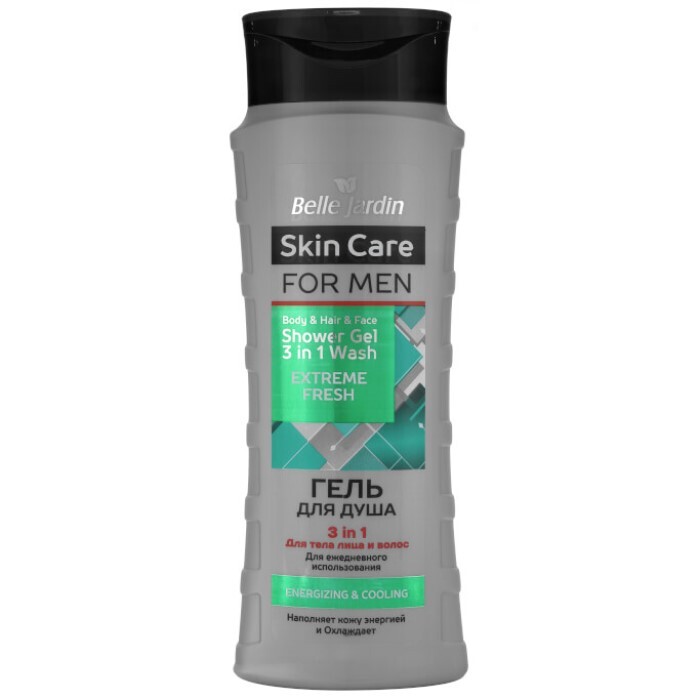 Gel Za Tuširanje 3 u 1 Za Muškarce  Extreme Fresh 420ml BELLE JARDIN | Kreme Za Ruke | Kozmo Shop Online