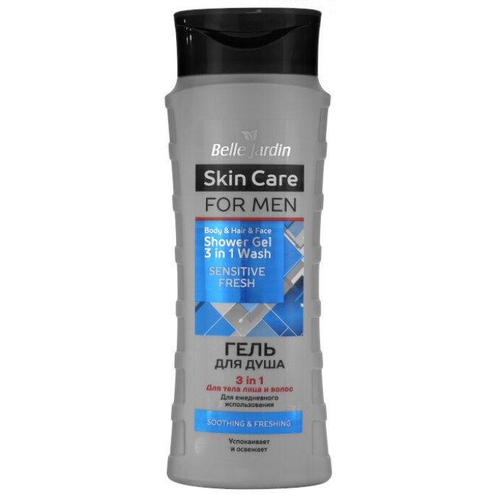 Gel Za Tuširanje 3 u 1 Za Muškarce  Sensitive Fresh 420ml BELLE JARDIN | Kreme Za Ruke | Kozmo Shop Online