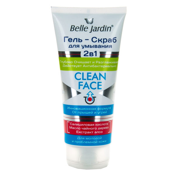 Gel za čišćenje lica i piling protiv akni i mitisera CLEAN FACE 200 ml | Belle Jardin | Cosmetics | Kozmo