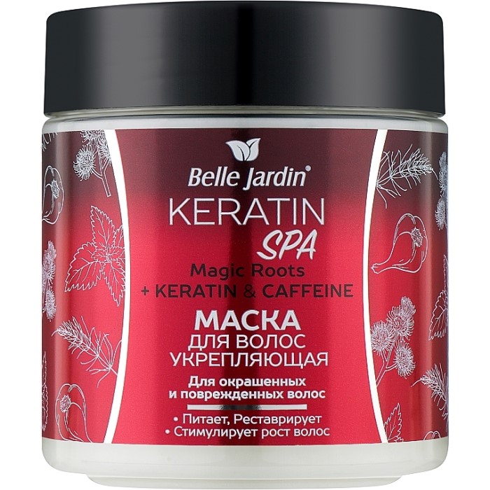 Maska za jačanje kose za farbanu i oštećenu kosu KERATIN & KOFEIN 450ml BELLE JARDIN | Kozmo Shop Online