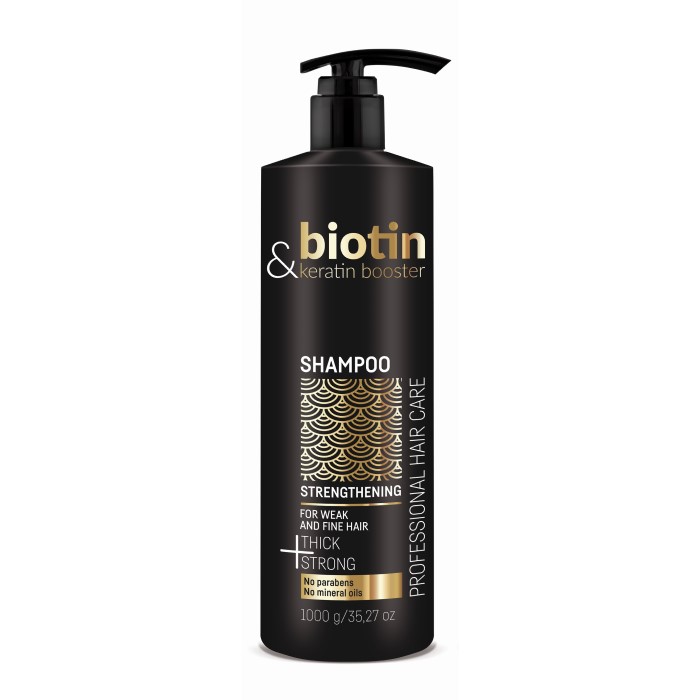 Šampon za Jačanje Kose sa Keratinom i Biotinom BIOTIN &KERATIN BOOSTER 1000ml | CHANTAL | Kozmo Shop Online