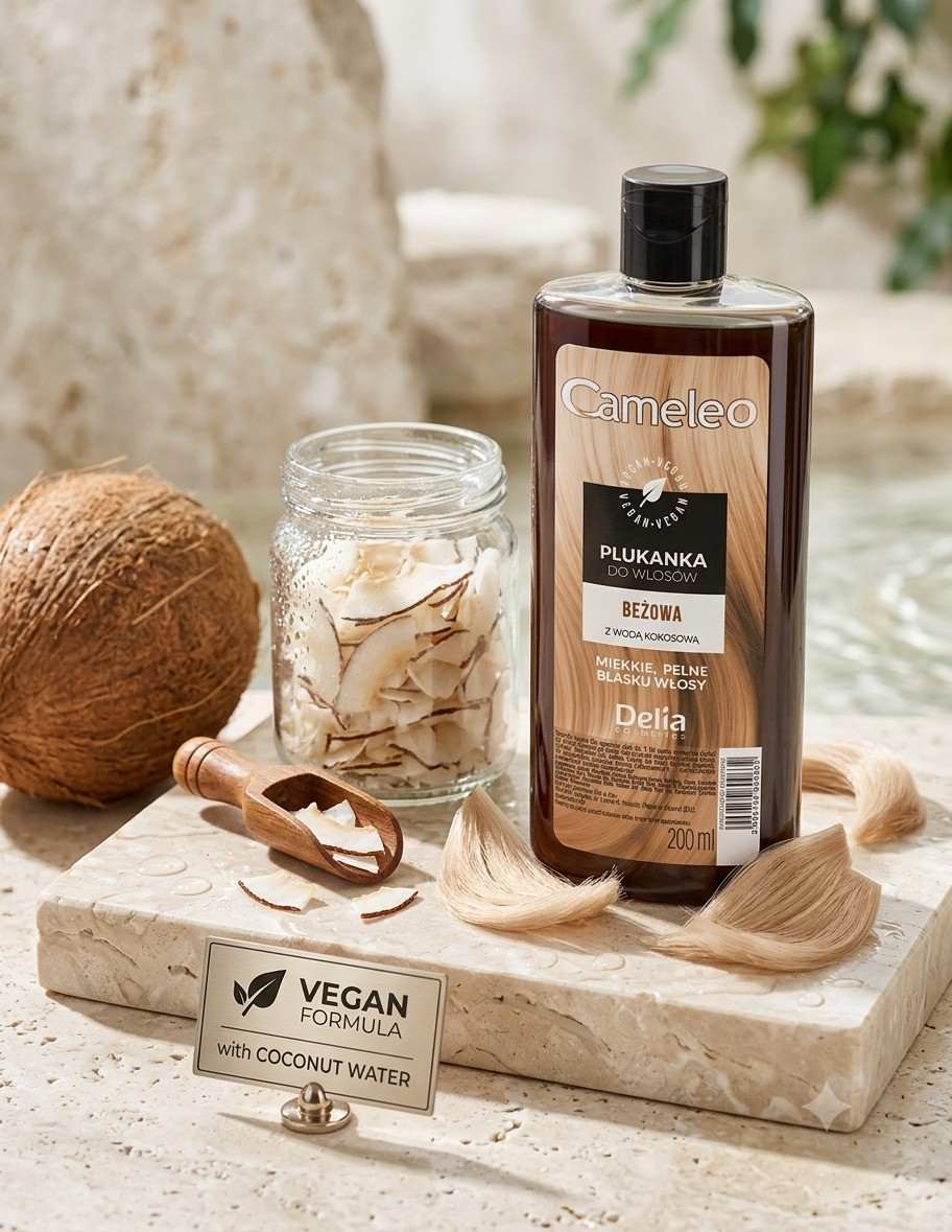 Cameleo Preliv za kosu Bez sa kokosovom vodom 200 ml – Delia Cosmetics – Kozmo