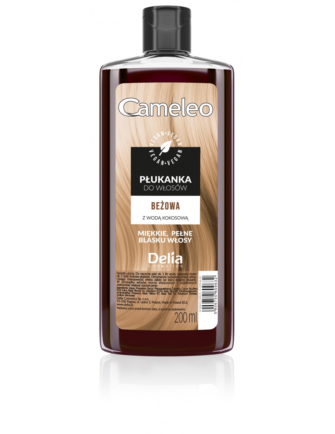 Cameleo Preliv za kosu Bez sa kokosovom vodom 200 ml – Delia Cosmetics – Kozmo