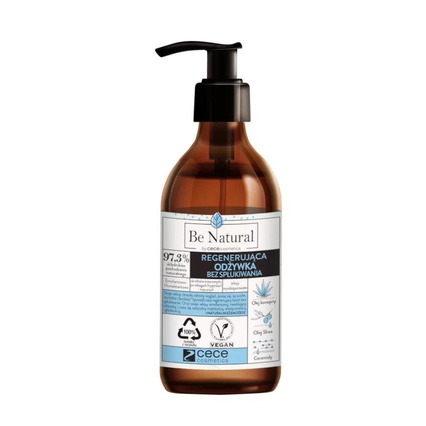 Balzam bez ispiranja za oštećenu i suvu kosu sa ši puterom, uljem konoplje i keramidima 190ml | Be Natural | CECE | Cosmetics | Kozmo