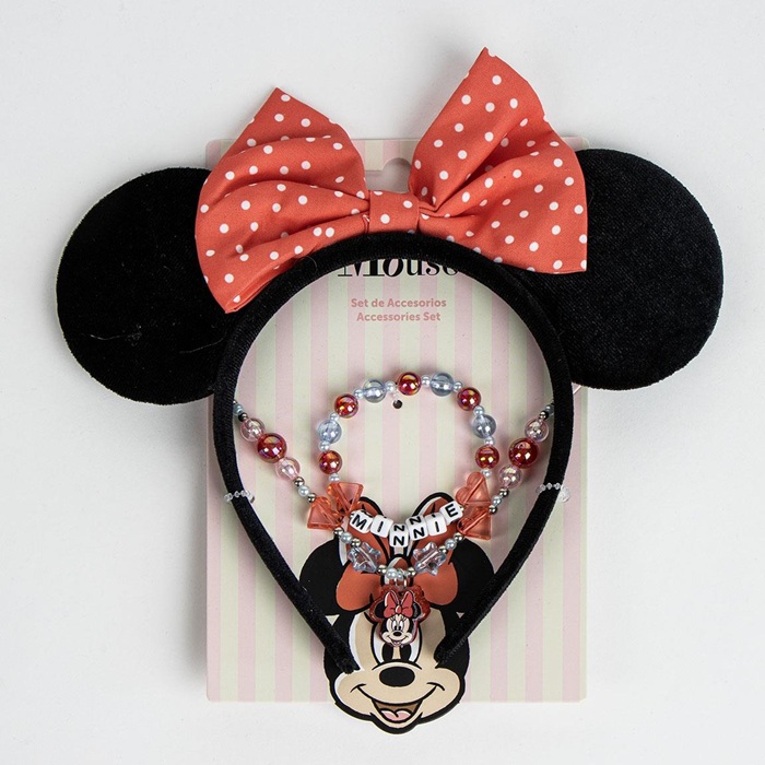 Minnie Mouse Set Aksesoara – Rajf za Kosu, Ogrlica i Narukvica - Kozmo