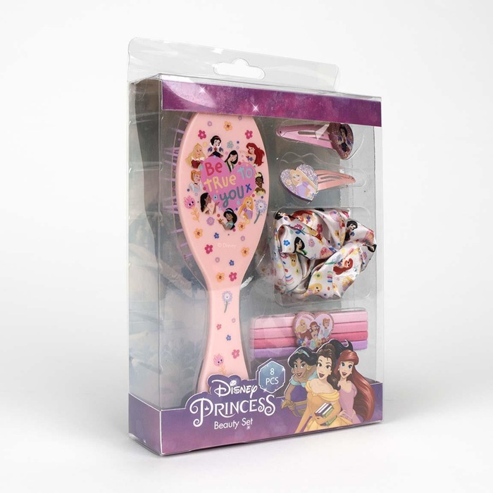 Disney Princess Set – Četka za kosu, gumice i šnalice Kozmo 8445484394450