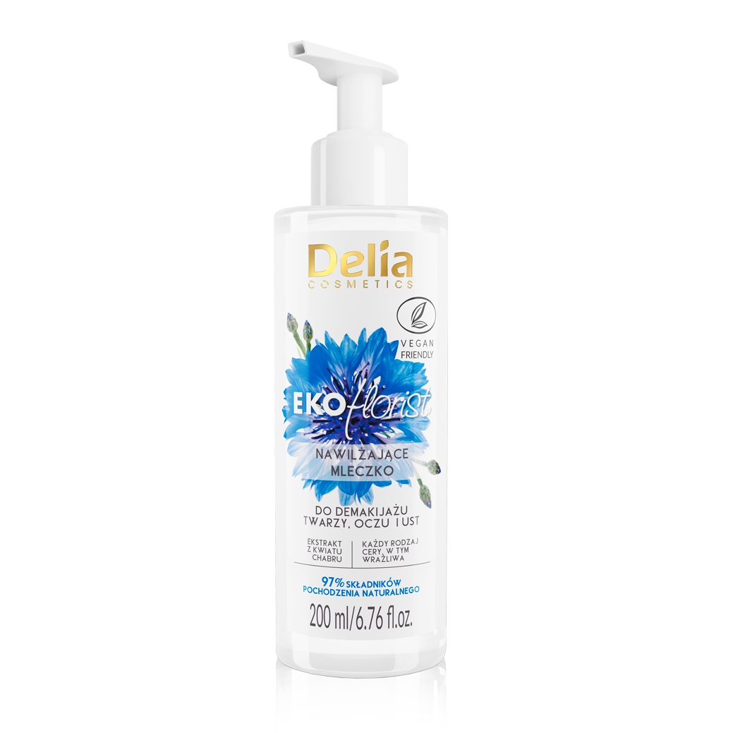 Mleko za uklanjanje šminke i čišćenje lica, očiju i usana sa eteričnim uljima hibiskusa i lotosa 200 ml  | DELIA Cosmetics | Kozmo