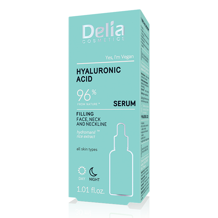 Serum-za-lice,-vrat-i-dekolte-sa-hijaluronskom-kiselinom-96-30ml | DELIA Cosmetics | Kozmo