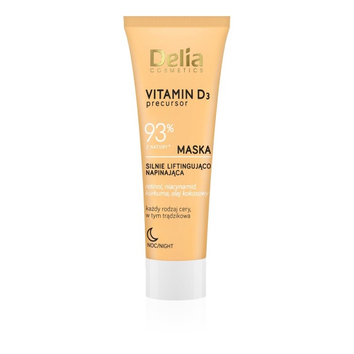 Maska za zatezanje i lifting lica sa dodatkom Vitamina D3, 50 ml  | DELIA Cosmetics | Kozmo