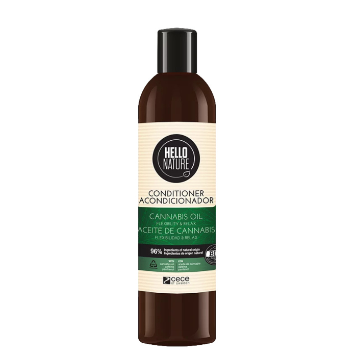 Balzam za jačanje kose sa uljem kanabisa, kafeina i slatkog badema 300 ml | Hello Nature | Beliso | Kozmo