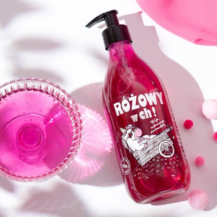 Prirodni gel za tuširanje sa mirisom ruže, mošusa i limuna Pink as F***!  500ml | LaQ | KOZMO