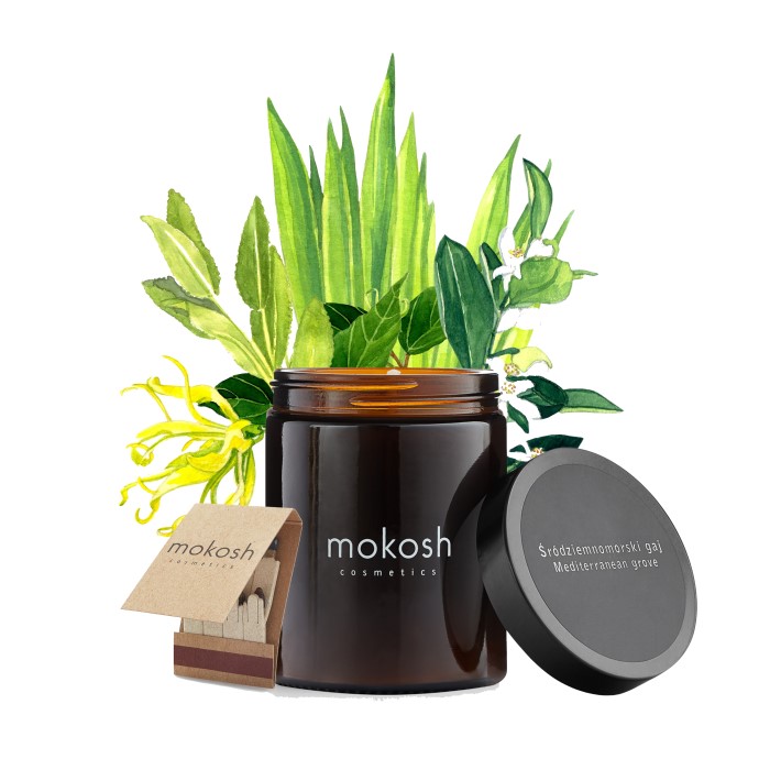 Aromatična sveća - Mediteranski gaj 140 g | MOKOSH Cosmetics | Kozmo