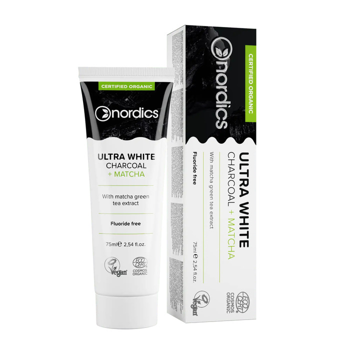 Prirodna crna pasta za izbeljivanje zuba sa aktivnim ugljem 75ml 3800500324180 Nordics Kozmo