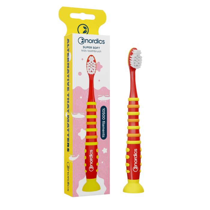 Dečija četkica za zube Premium Soft 9240 - Crveno/Žuta | Kozmo 