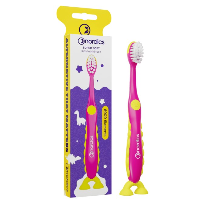 Dečija četkica za zube Premium Soft 9240 - Ljubičasto/Žuta | Kozmo 