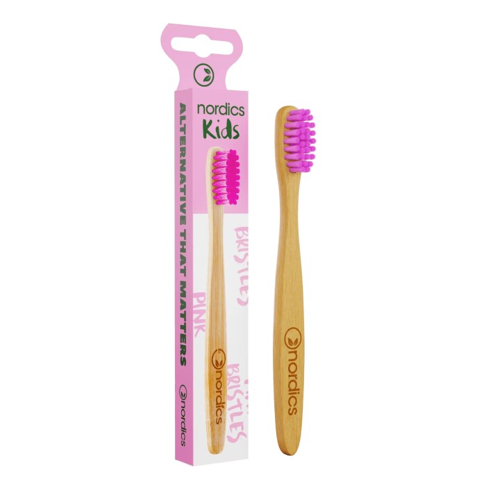 Četkica za Zube za Decu Nordics od Bambusa Soft Medium - Roze | Kozmo - 3800500324050