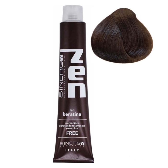 Farba za kosu bez amonijaka sa keratinom ZEN SINERGY 6.34 bakarno zlatno tamno plava | Sinergy Cosmetics | Kozmo