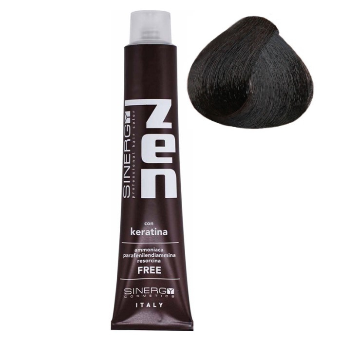 Farba za kosu bez amonijaka sa keratinom ZEN SINERGY 1.0 crna | Sinergy Cosmetics | Kozmo