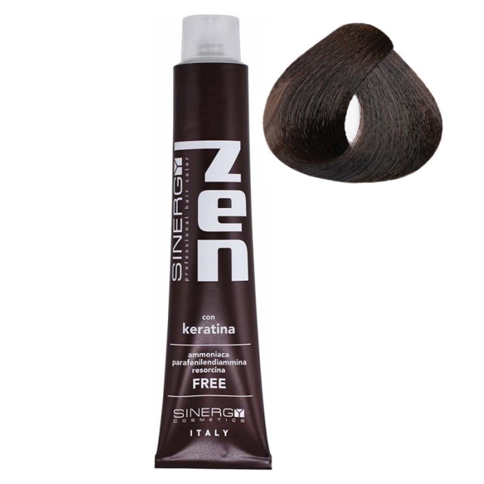 Farba za kosu bez amonijaka sa keratinom ZEN SINERGY 4.0 kestenjasta | Sinergy Cosmetics | Kozmo