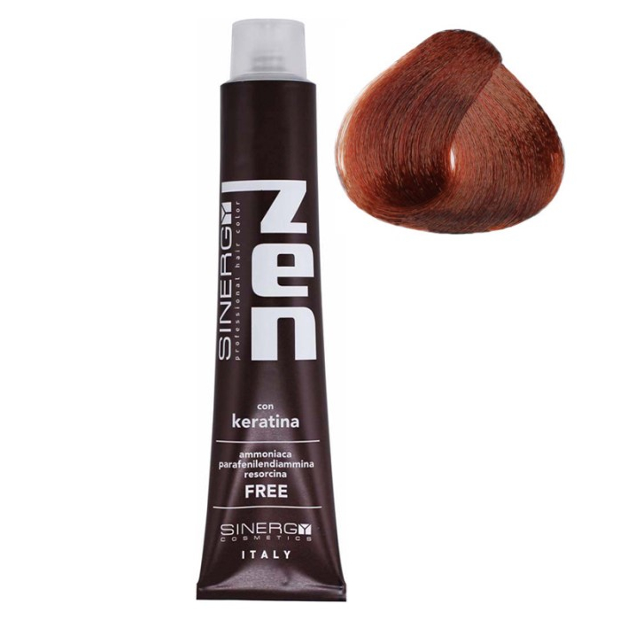 Farba za kosu bez amonijaka sa keratinom ZEN SINERGY 5.4 bakarno svetlo kestenjasta | Sinergy Cosmetics | Kozmo