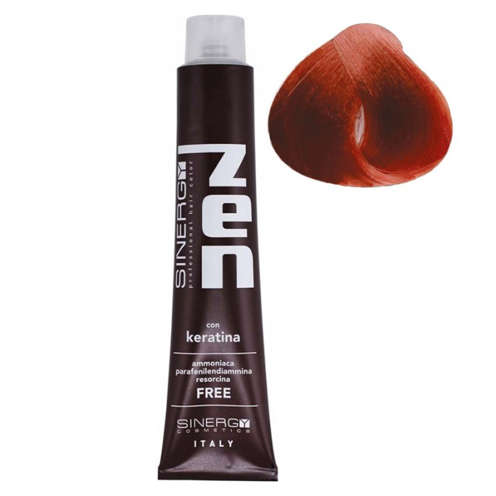 Farba za kosu bez amonijaka sa keratinom ZEN SINERGY 7.44 duboko bakarno plava | Sinergy Cosmetics | Kozmo