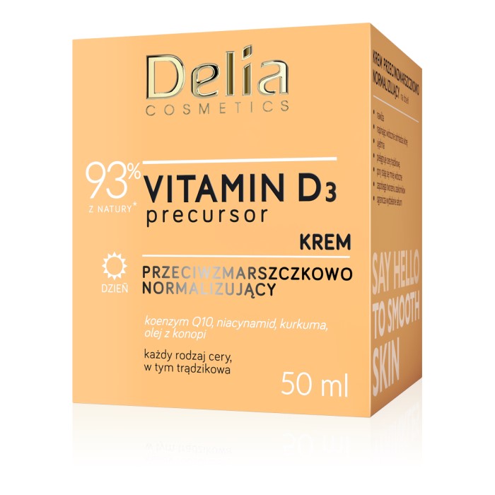 Dnevna krema za lice protiv bora sa vitaminom D3 i anti age efektom, 50ml  | DELIA Cosmetics | Kozmo