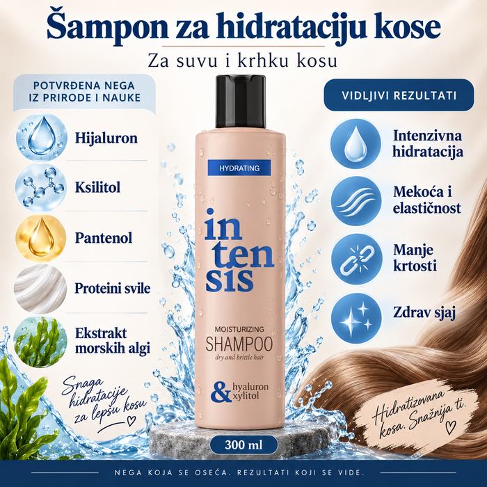 Sampon za suvu kosu Intensis Hydrating 300 ml Kozmo