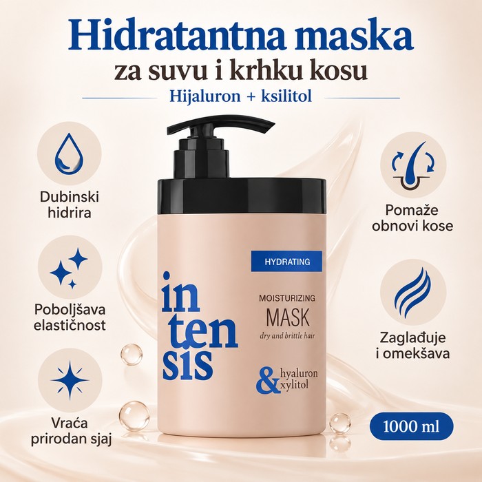 Maska za suvu kosu Intensis Hydrating 1000 ml Kozmo