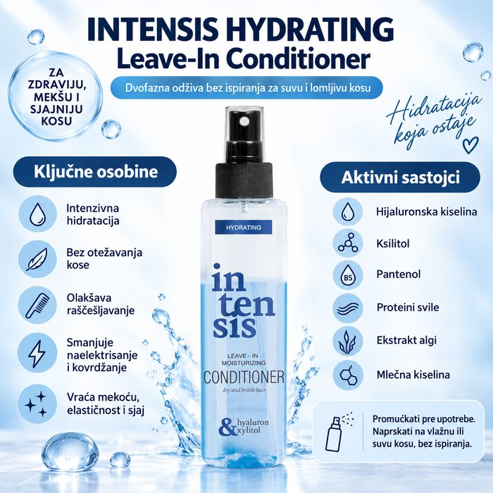 Regenerator za kosu bez ispiranja Intensis Hydrating 200 ml Kozmo