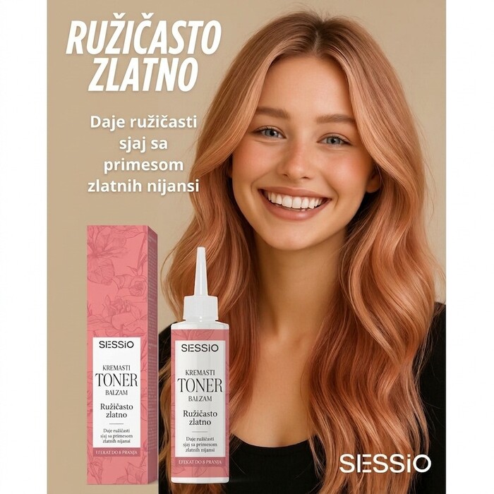 Kremasti Rose Gold toner ili preliv za kosu Sessio | Chantal | Kozmo