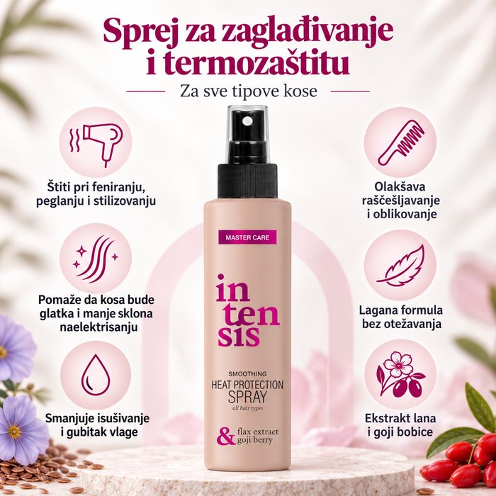 Termozaštitni sprej za zaglađivanje kose PROSALON INTENSIS Master Care 200 ml Kozmo