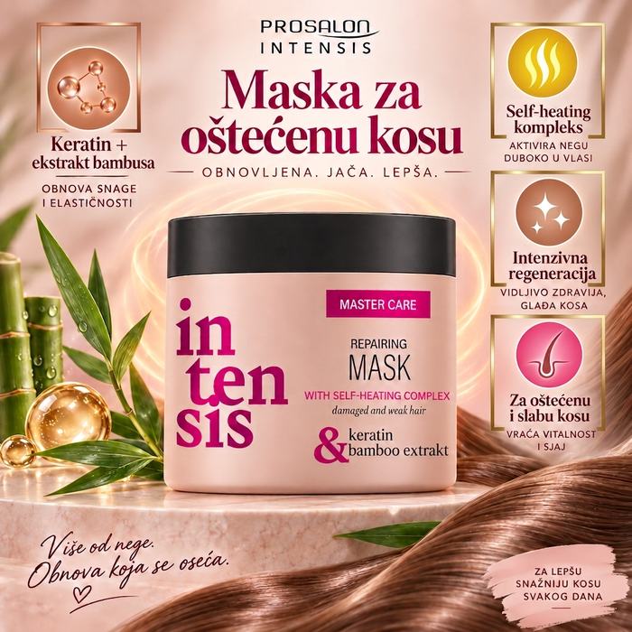 Maska za oporavak oštećene kose PROSALON INTENSIS Master Care 450 ml Kozmo
