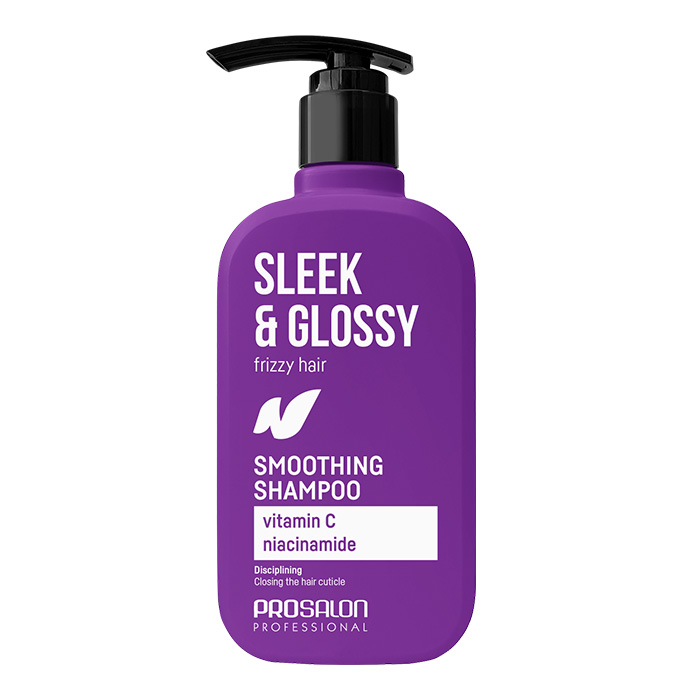 SLEEK& GLOSSY- Šampon za sjajnu kosu sa vitaminom C i niacinamidom 375ml | Prosalon | Kozmo Online