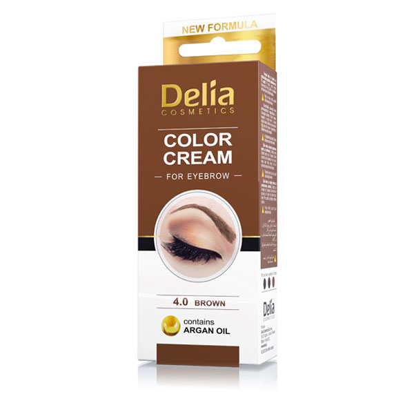 Kolor krema za obrve sa arganovim uljem, braon 4.0 15 ml  | DELIA Cosmetics | Kozmo