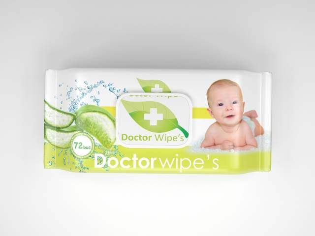 DR. WIPES - Vlažne maramice sa ekstraktom aloja vere sa poklopcem